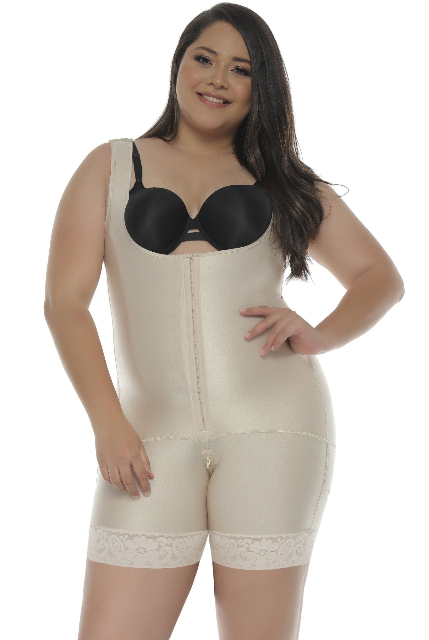 High Back Compression Shapewear - (Front hook-and-eye closure) - Sexyskinz Shapewear Fajas