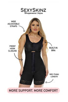 High compression Shaper With Built-In Bra - Sexyskinz Shapewear Fajas