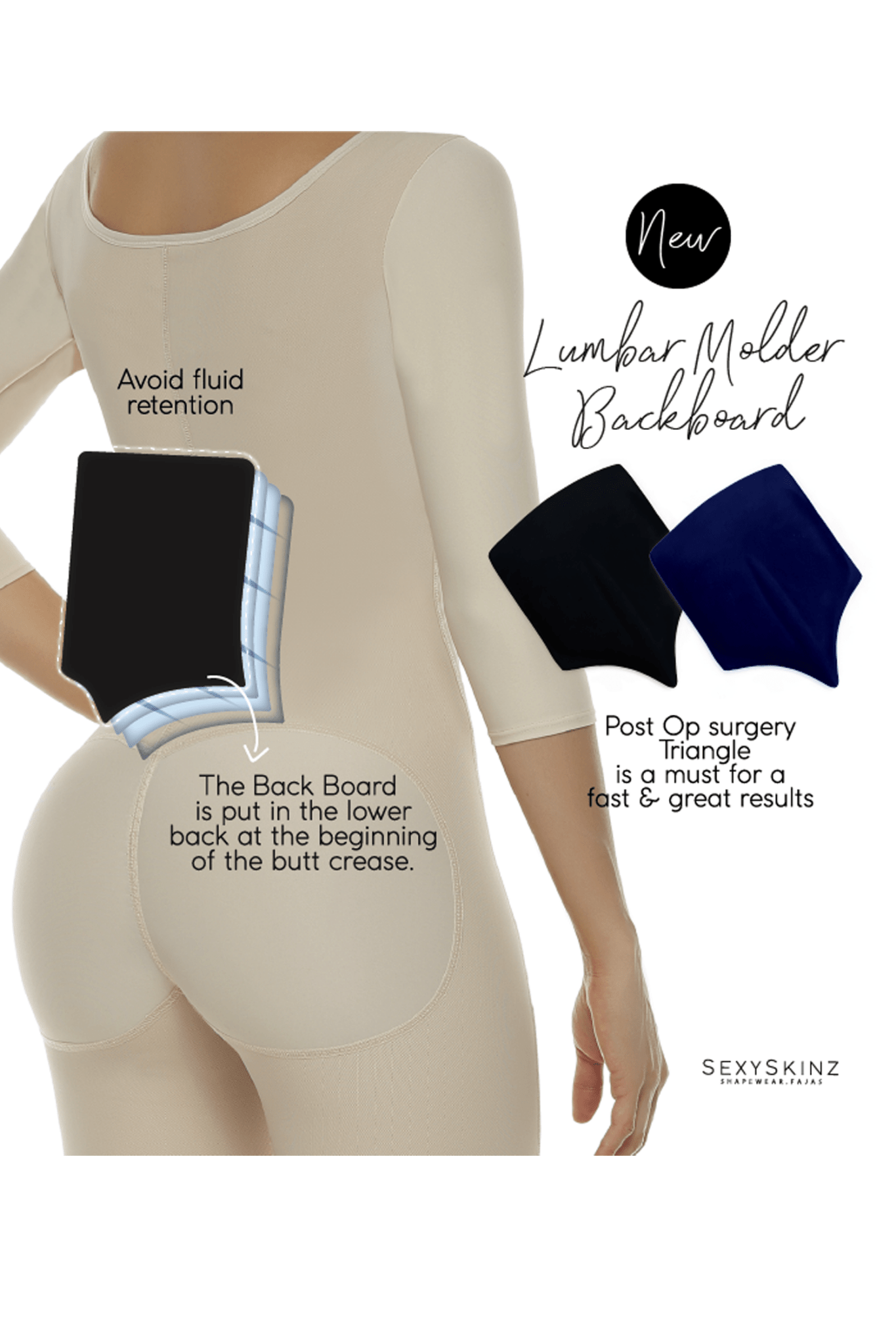 Slim Lumbar - Lipo Back Board After BBL - Sexyskinz Shapewear Fajas