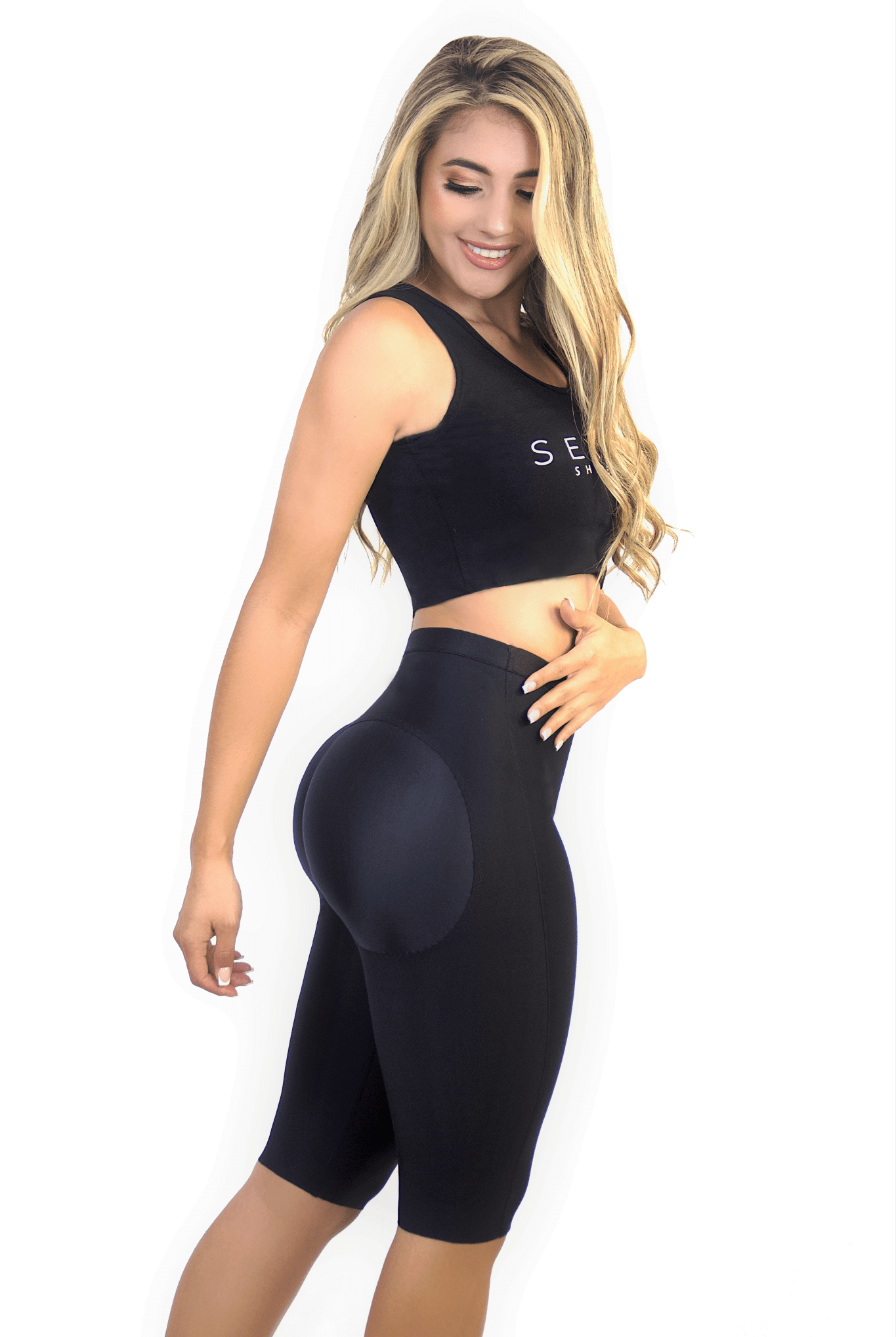 Undetectable Butt Lifter Compression Capri - Sexyskinz Shapewear Fajas