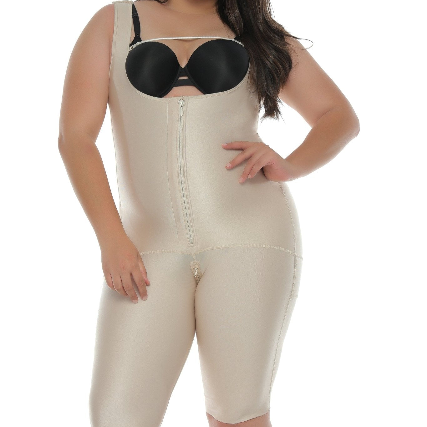 Waist-to-Knee Open Bust Firm Post-Surgical Butt Lifter Body Shaper - Sexyskinz Shapewear Fajas