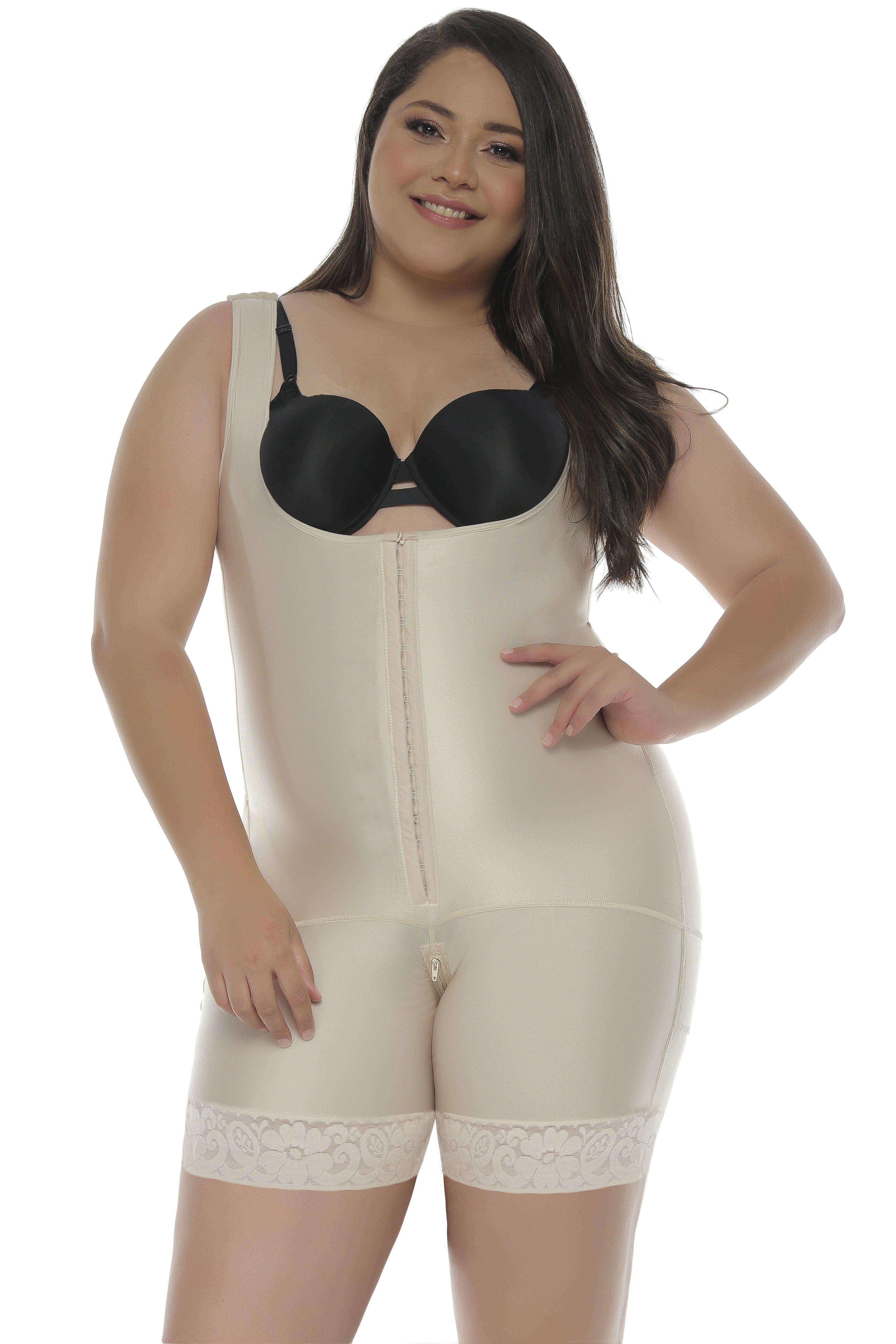 High Back Compression Shapewear - (Front hook-and-eye closure)